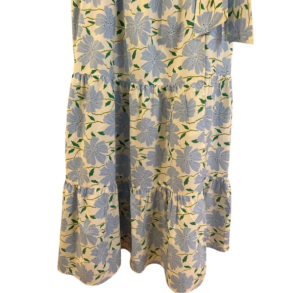 Who What Wear Blue Floral Midi Skirt - Picture 3 of 5